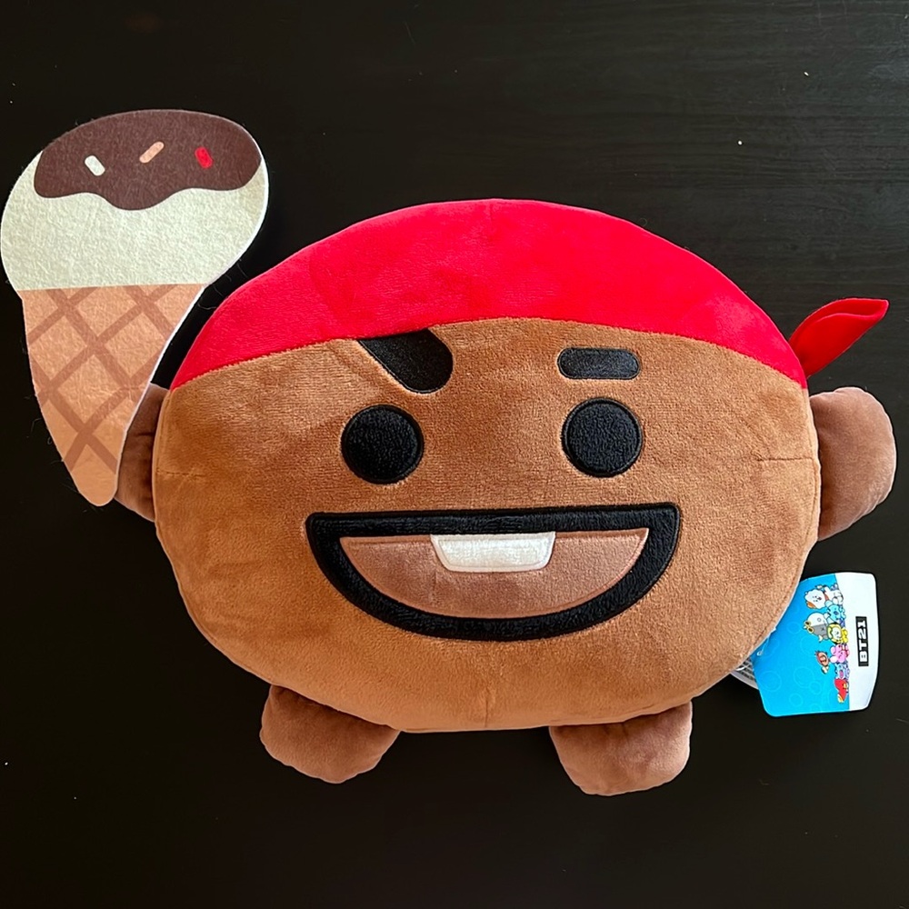 BT21 Shooky plush with ice cream -Round One- NWT